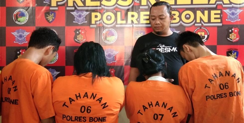 Polres Bone Bekuk Empat Penipu Asal Makassar, Modusnya Mirip Serial TV
