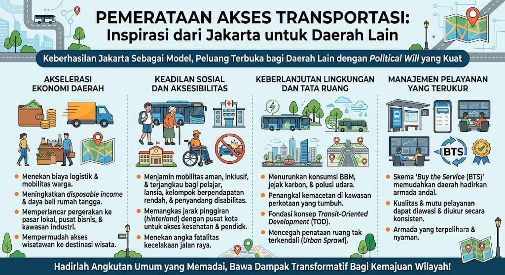 Infografis pemerataan transportasi. Sumber: Djoko