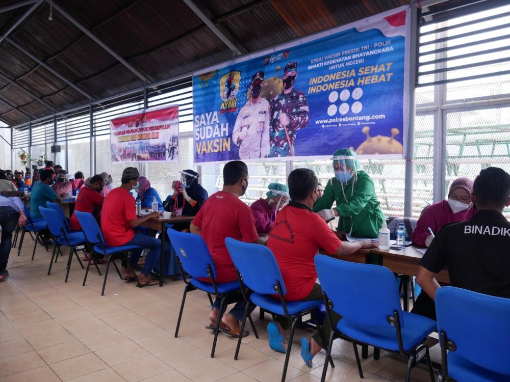 Polres Bontang Gelar Vaksinasi di Lapas Bontang  