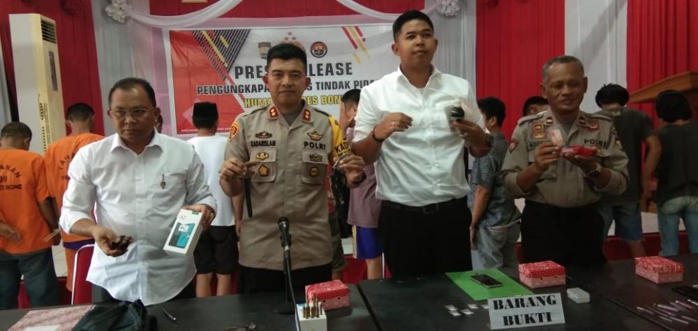 Polres Bone Ungkap Belasan Kasus Tindak  Pidana, Narkoba Mendominasi