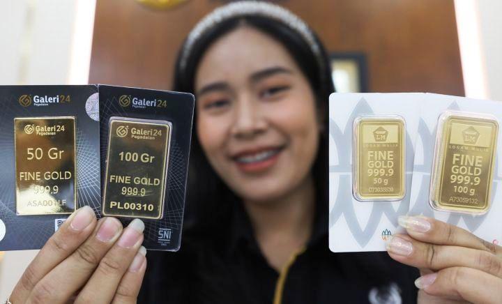 Harga Emas Antam Melejit, Buyback Sentuh Rp2,33 Juta per Gram