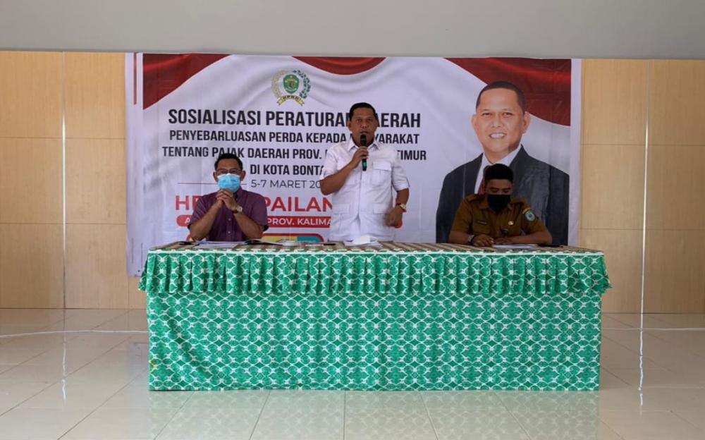 Henry Pailan Sosialisasikan Perda Pajak Daerah Kaltim di Bontang
