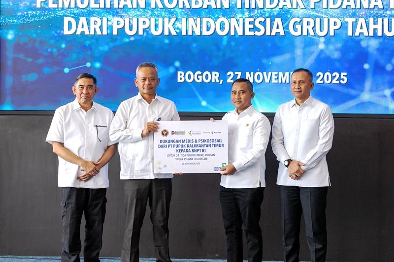 Dukung Pemulihan Penyintas Terorisme, Pupuk Kaltim Salurkan Bantuan Psikososial Rp340 Juta  