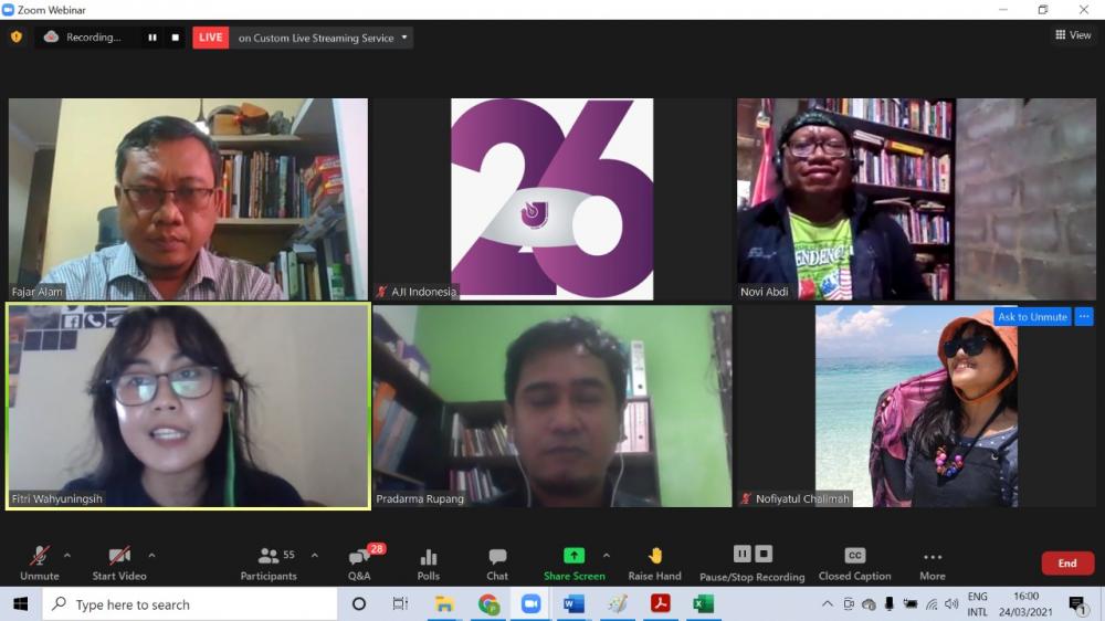 Dari Gelaran Webinar AJI Samarinda, Memupuk Jurnalisme Empati di Daerah Rawan Bencana