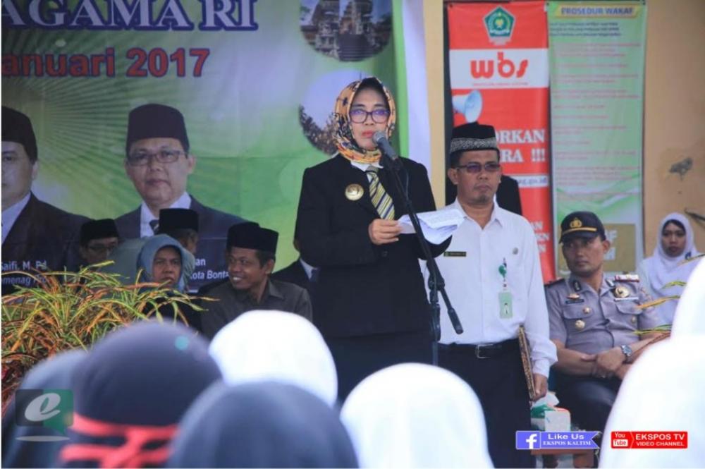 Walikota Bontang Pimpin Upacara Peringatan HAB Ke 71 Kemenag 