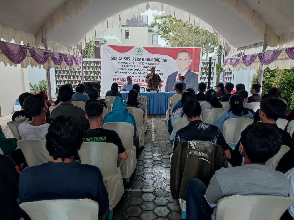 Sosialisasi Perda, Henry Pailan Beri Pemahaman Bahaya Narkotika dan Kiat Pencegahan