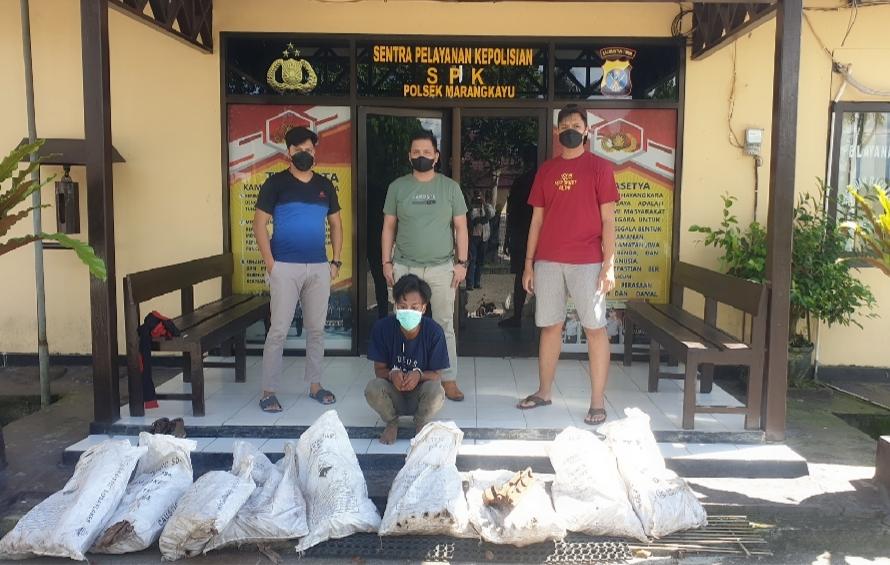 Terciduk Curi Besi, Teman Kabur, Pemuda Ini Tertangkap