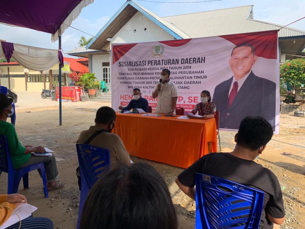Henry Pailan Kembali  Sosialisasikan Perda Pajak Daerah Kaltim di Bontang