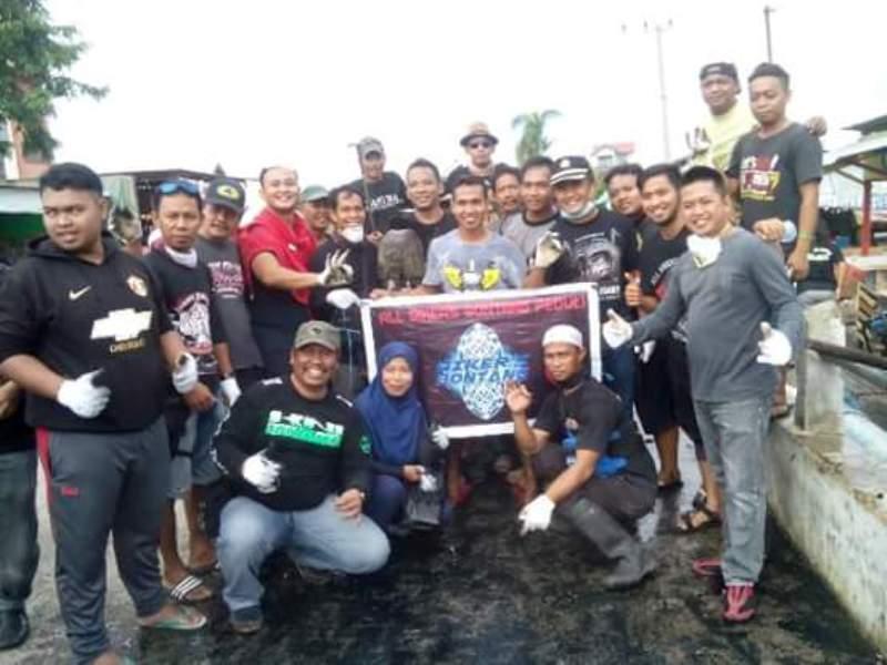 GELAR BERSIH-BERSIH, All BIKERS BONTANG BERI RASA NYAMAN UNTUK MASYARAKAT