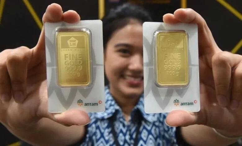 Harga Emas Antam Turun Dua Hari Beruntun 