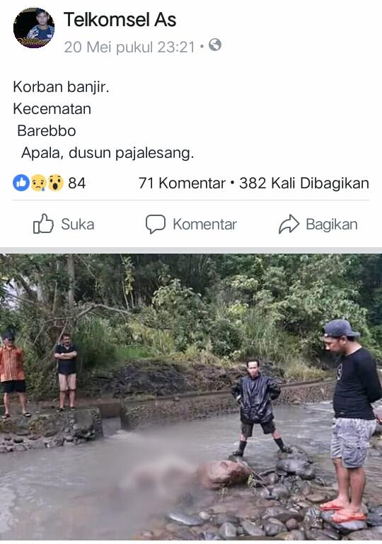 Kapolsek Barebbo Pastikan Kabar Penemuan Mayat di Pajalesang 