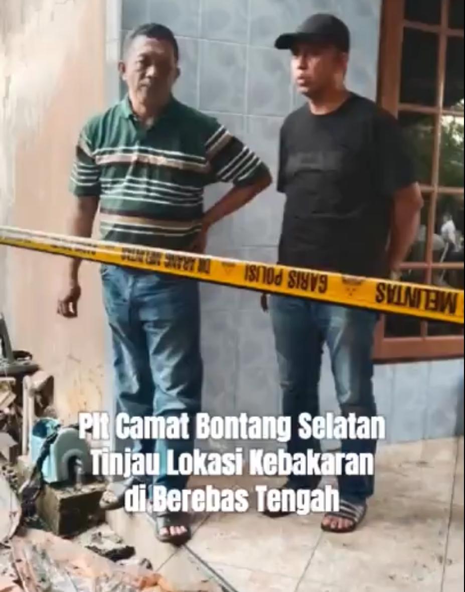 Plt Camat Bontang Selatan Tinjau Lokasi Kebakaran di Berebas Tengah