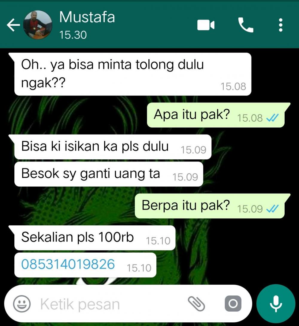 Akun WhatsAp Dibajak, Keluarga Wartawan Senior di Bone Nyaris Ditipu Jutaan Rupiah