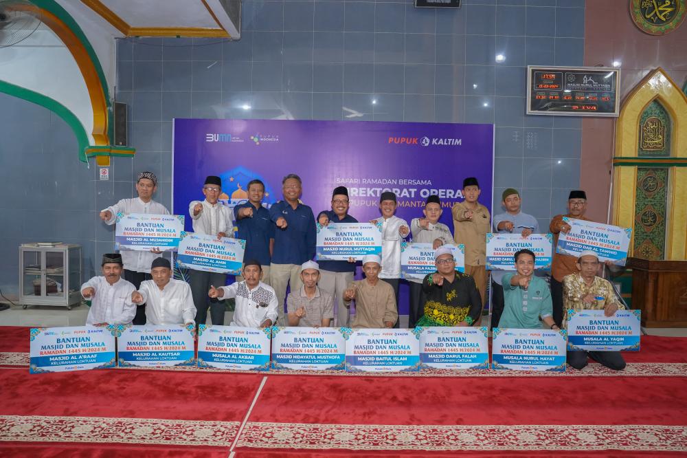  Safari Ramadan 1445 H, Pupuk Kaltim Salurkan Bantuan ke 30 Masjid dan Musala   