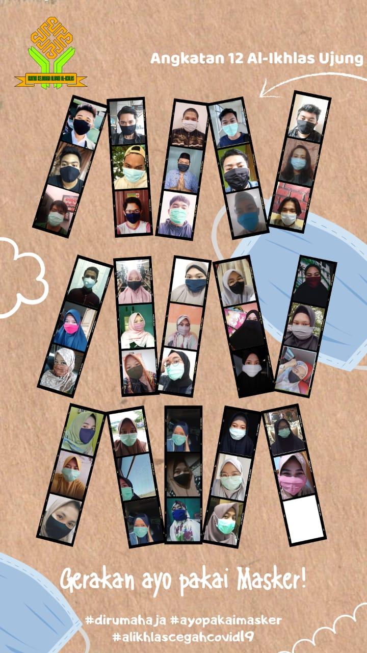 Alumni Ponpes Al-Ikhlas Ujung Ajak Masyarakat Pakai Masker