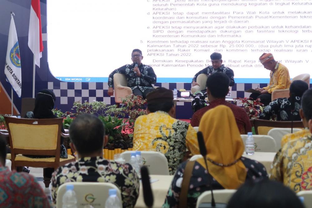 Wali Kota Bontang : Peserta Apeksi 2022 Komitmen Perjuangkan Dana Kelurahan