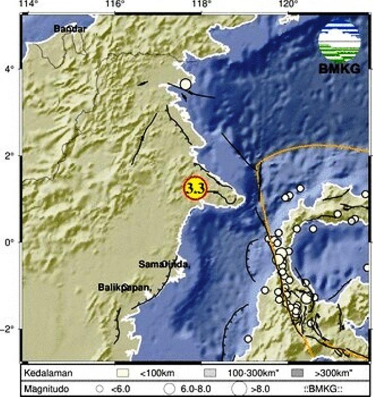 Gempa Dangkal M3,3 Guncang Sangkulirang Kutim