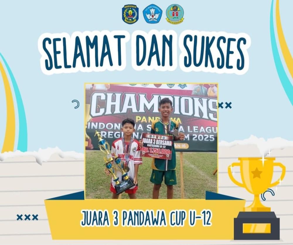 Dua Siswa SDN 001 Bontang Selatan Sabet Juara 3 di Pandawa Cup U-12