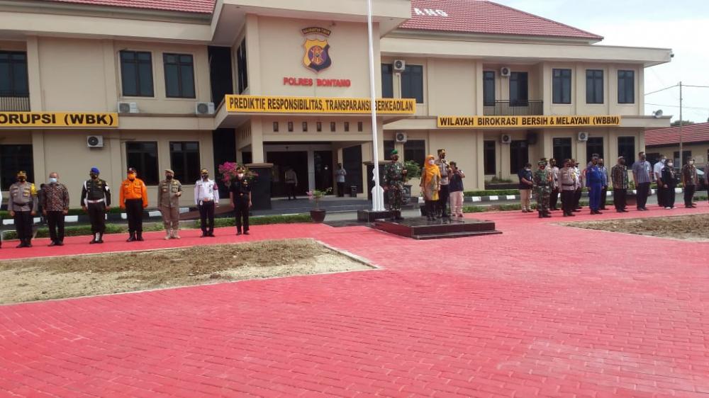 Pengamanan Polres Bontang Diperketat Pasca Penyerangan Mabes Polri