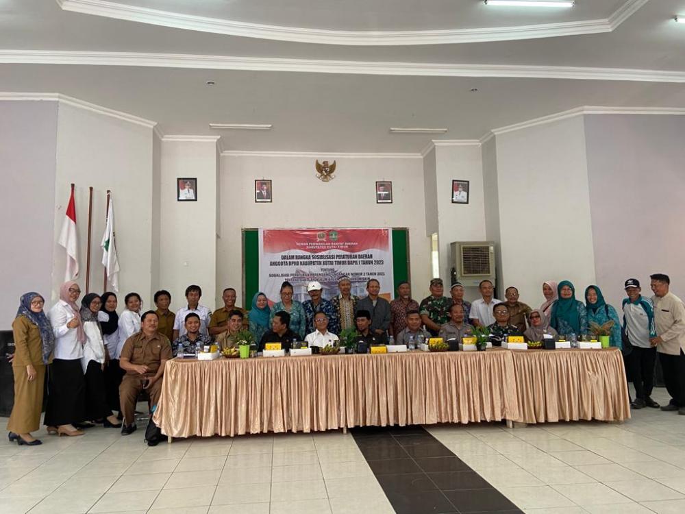 DPRD Kutim Gelar Sosperda Bantuan Hukum Bagi Masyarakat Kurang Mampu di Sangatta Utara