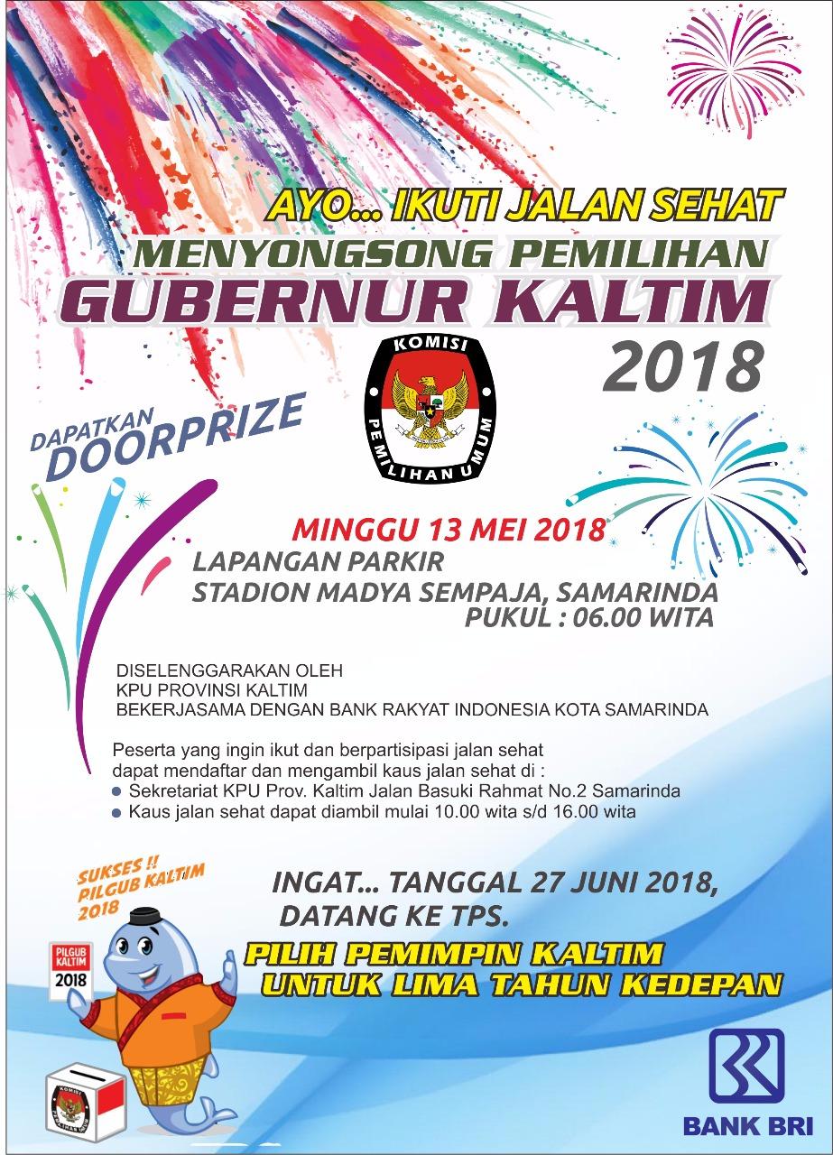 Besok, KPU Gelar Jalan Sehat Menyongsong Pilgub Kaltim 2018