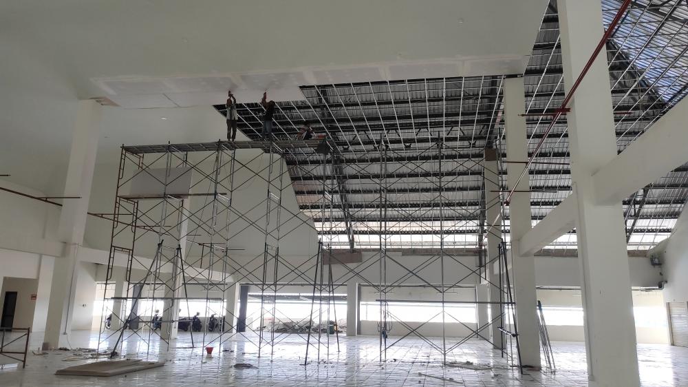 Plafon Pasar Tamrin Bontang Kembali Ambruk, Kontraktor: Itu Sengaja Mas