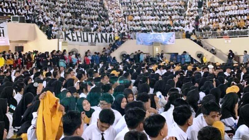Reaksi Gubernur Kaltim Mahasiswa Balik Badan Saat Pidato Wagub 