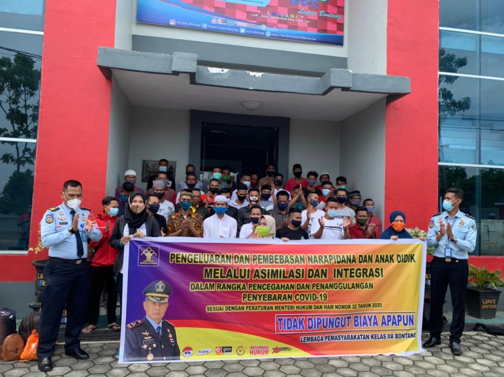 Terima Asimilasi, 41 Warga Binaan Lapas Bontang Bebas