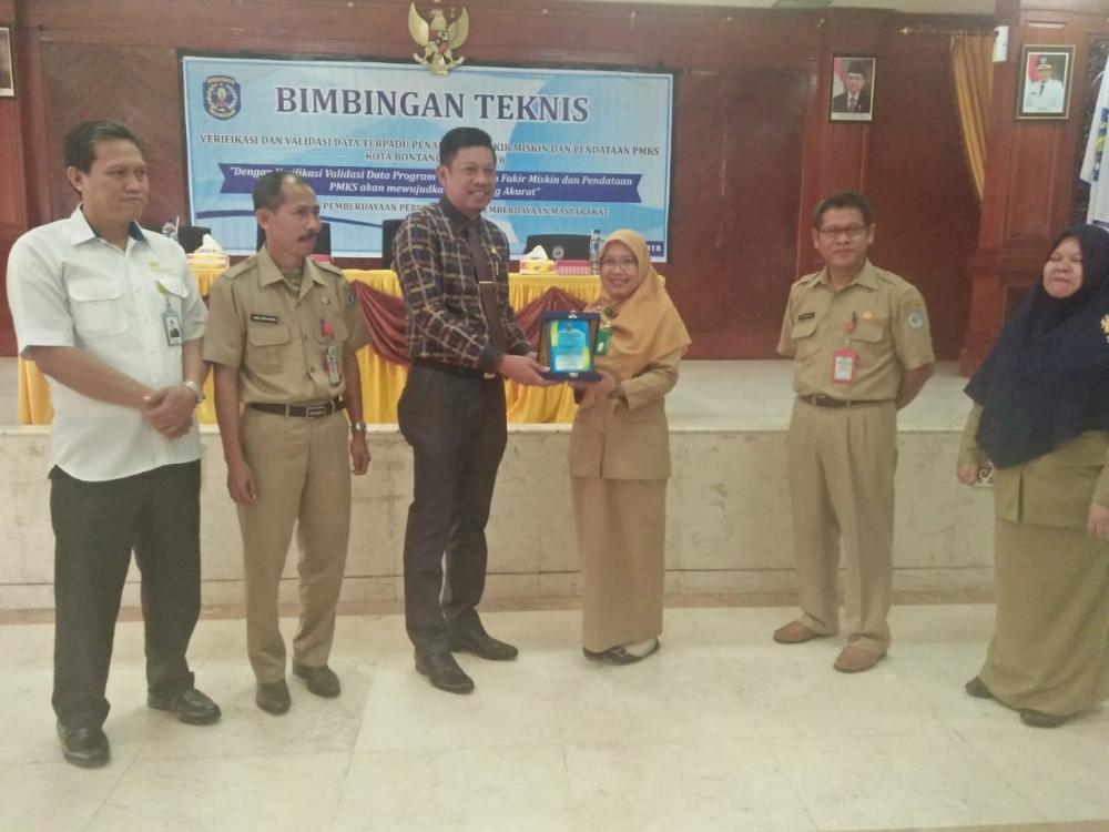 Dinsos P3M Bontang Ganjar Berebas Tengah Penghargaan