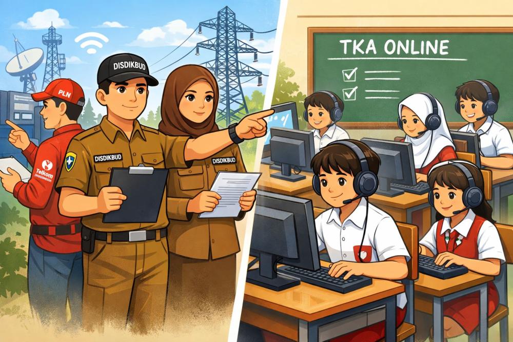 Pastikan TKA SMP 2026 Berjalan Lancar, Disdikbud Gandeng Telkom dan PLN