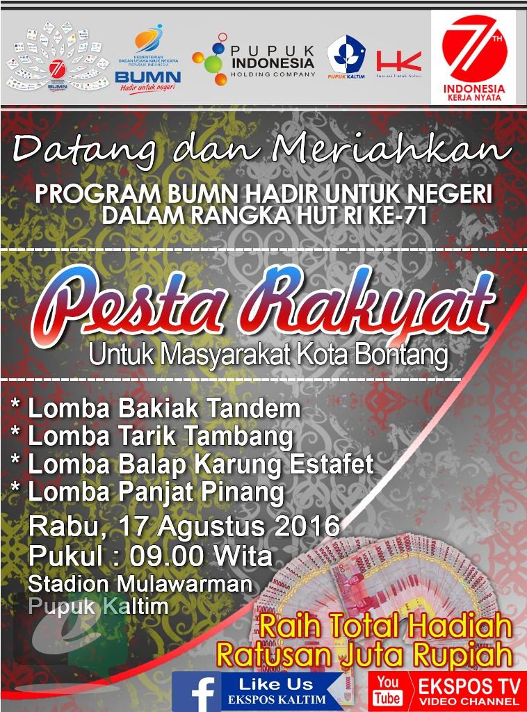 PUPUK KALTIM BAKAL GELAR PESTA RAKYAT BERHADIAH RATUSAN JUTAAN RUPIAH