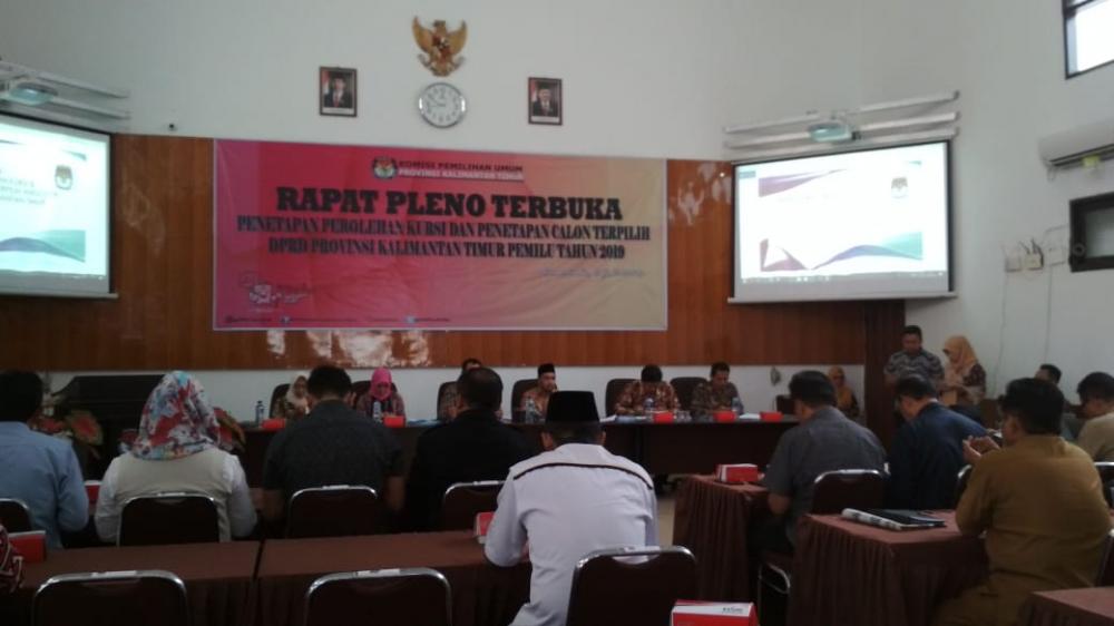 KPU Kaltim Tetapkan Kursi dan Wakil Rakyat DPRD Kaltim 2019- 2024