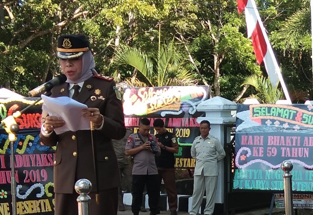 Upacara Hari Bhakti Adhyaksa ke-59, Kajari Bone Sampaikan Amanat Jaksa Agung RI
