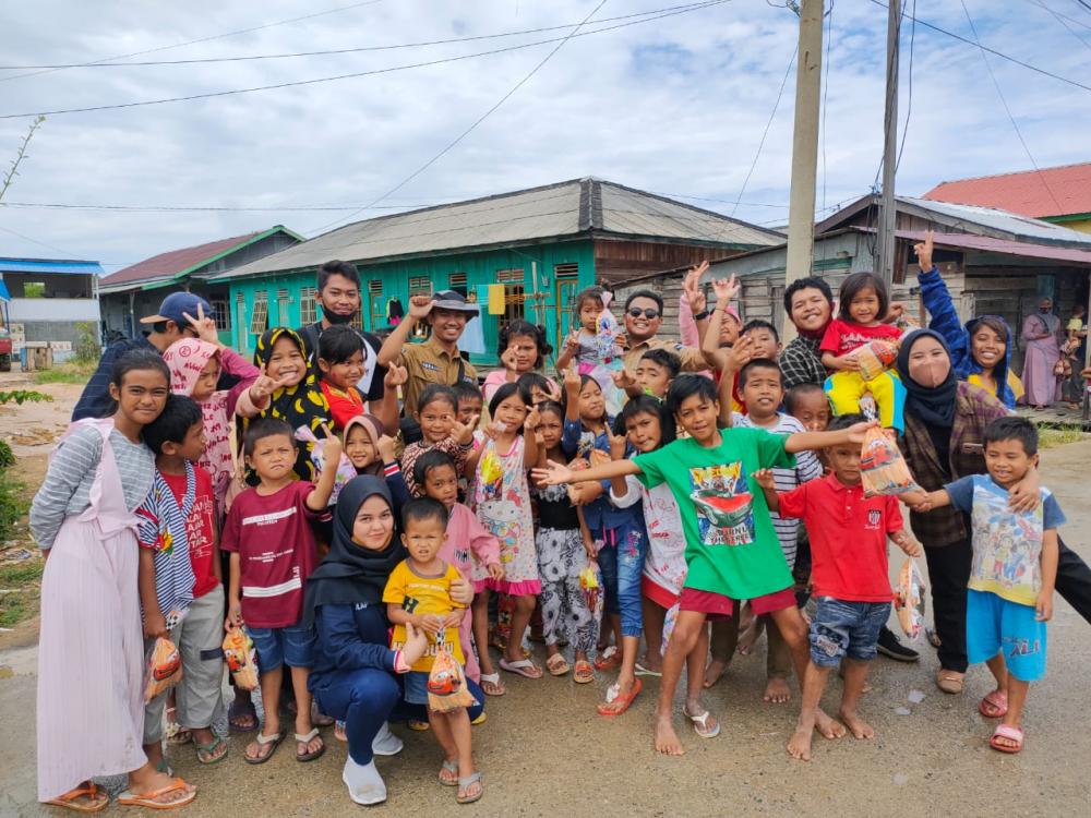 Momentum HUT RI ke-75, Bontang Club Outdoor Bantu Anak-anak Korban Kebakaran Rawa Indah