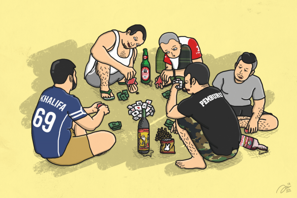 Asik Bermain Judi, Lima Warga Muara Badak Diringkus Polisi