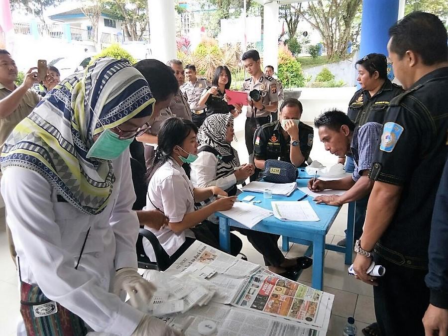 Jelang Iduladha, Puluhan Sopir Angkutan Darat Dites Urine