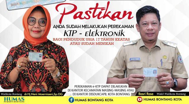 Wali Kota Neni Imbau Masyarakat Bontang Lakukan Perekaman E-KTP 