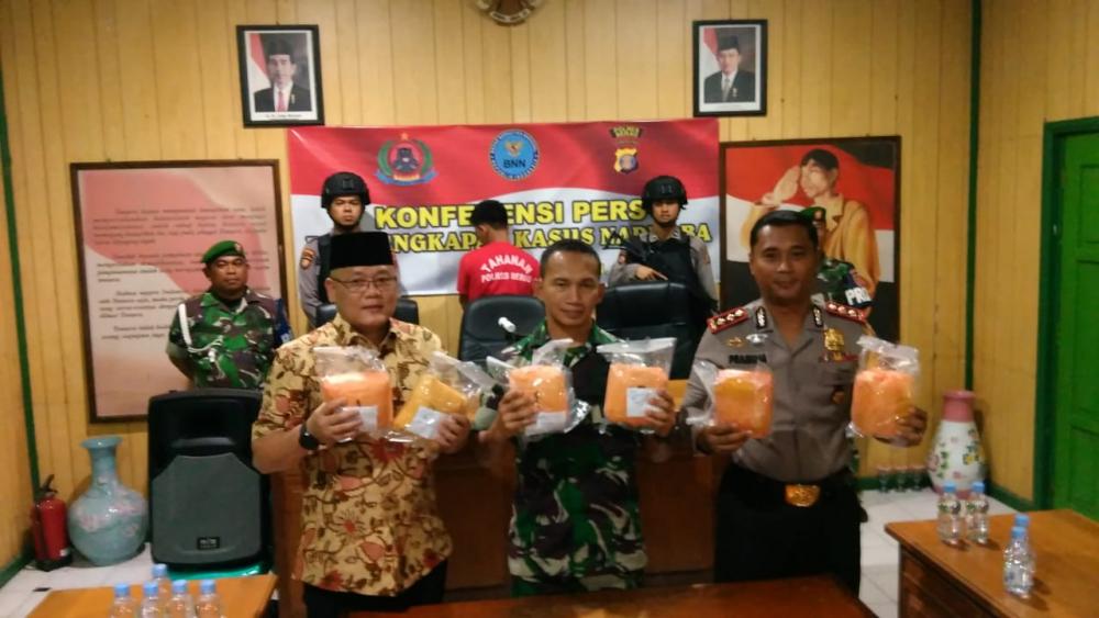 Kodim 0902 Tanjung Redeb Gagalkan Penyelundupan Sabu 7,09 Kilogram
