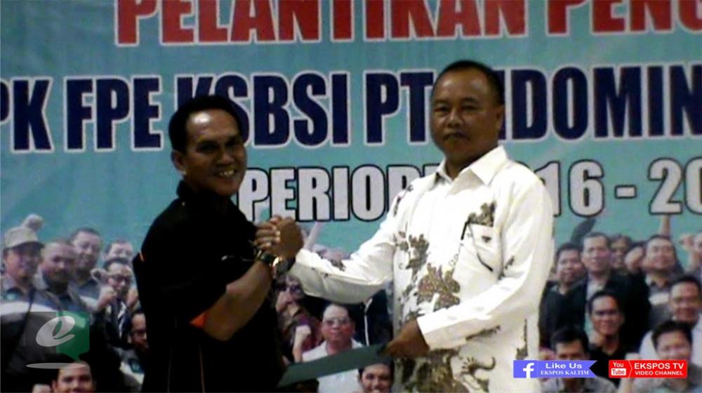 Pelantikan pengurus PK FPE KSBSI PT Indominco Mandiri Periode 2016-2019