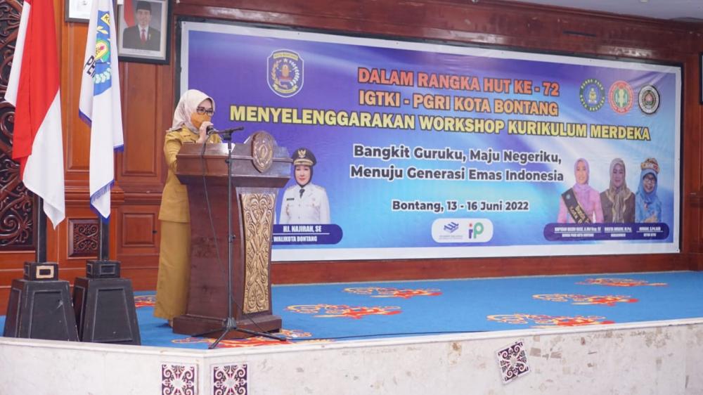HUT IGTKI ke-72, Wawali Najirah Ajak Tingkatkan Profesionalisme Dalam Mendidik