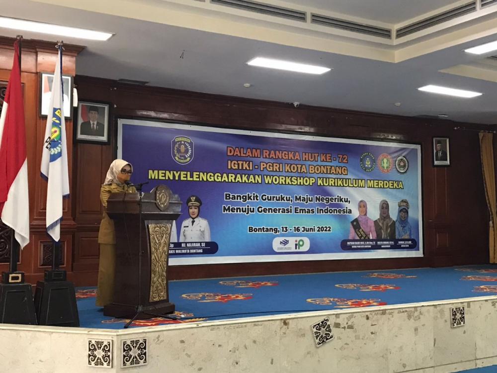 Wawali Najirah Buka Kegiatan Workshop Kurikulum Merdeka