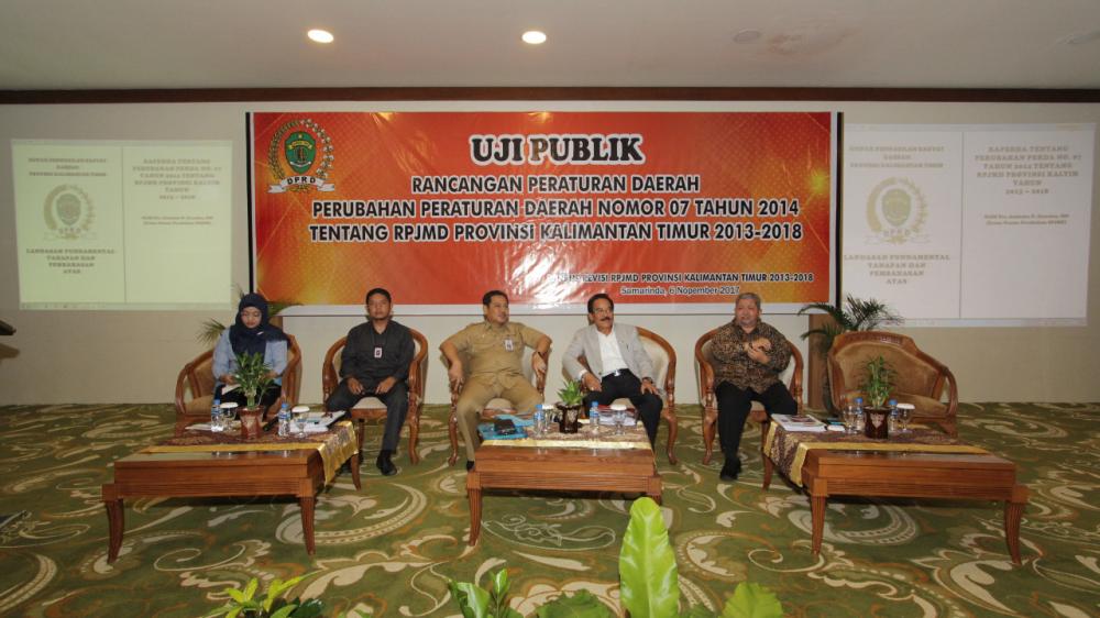 DPRD Kaltim Uji Publik Raperda RPJMD