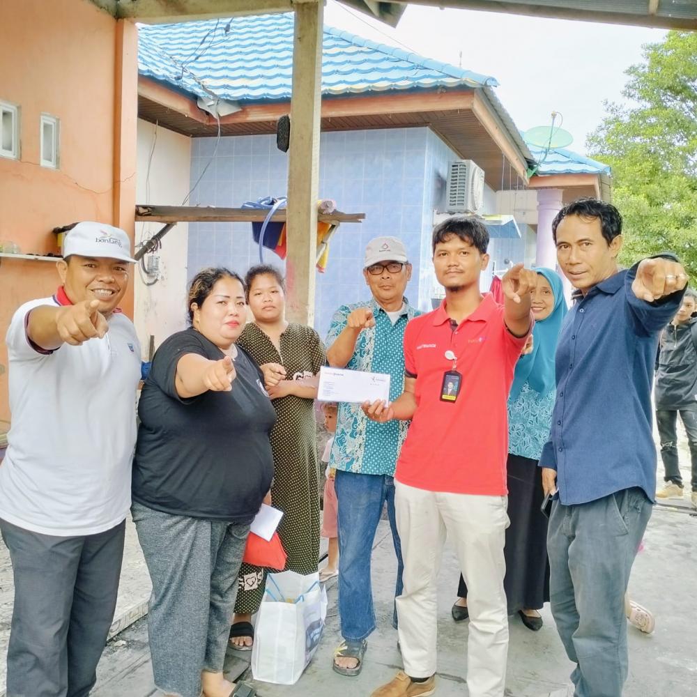 Respons Cepat Pupuk Kaltim Bantu Perbaikan Rumah Korban Kebakaran Tanjung Laut Indah   