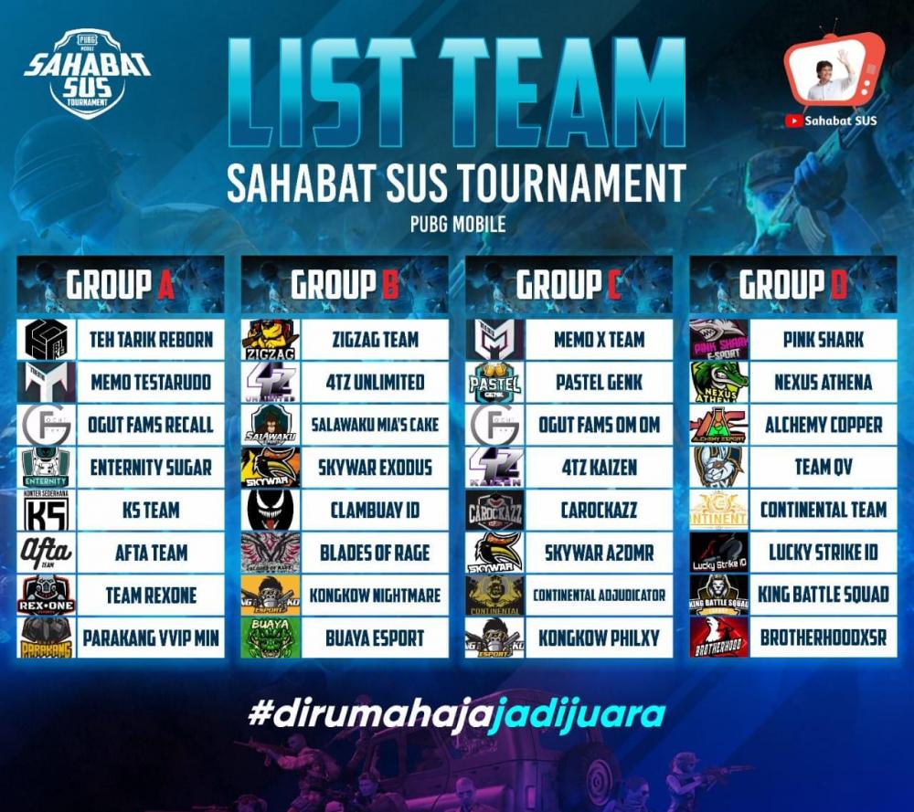 32 Tim PUBG Mobile Siap Bertanding di Turnamen Sahabat SUS
