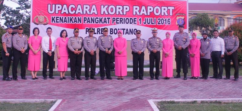 16 PERSONIL POLRES BONTANG MENDAPAT KENAIKAN PANGKAT