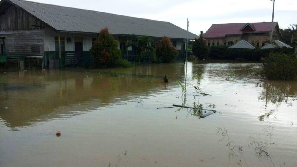 Banjir di Desa Santan, Sekolah Terpaksa Diliburkan