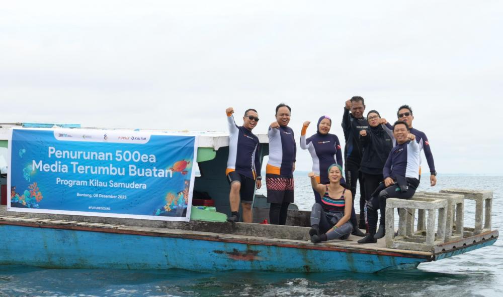 Konsisten Jalankan Program Konservasi Laut, Pupuk Kaltim Sudah Turunkan 6.882 Unit Terumbu Karang   