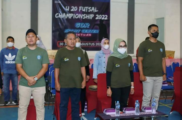 Buka Kejuaraan Futsal U20 Championship, Wawali Bontang Ingatkan Taat Prokes