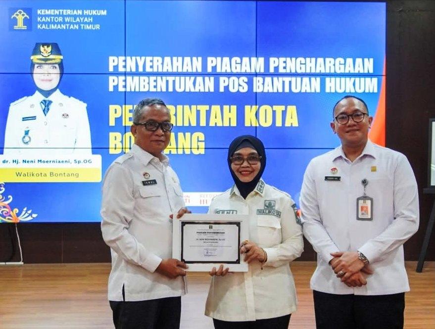 Bontang Sabet Penghargaan atas Pembentukan Pos Bantuan Hukum di Seluruh Kelurahan